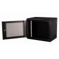 Шкаф 19" телекоммуникационный настенный, 9U 501x600х450 мм, дверь перфорация, черный